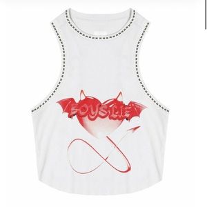 NWT Heartless Stud Tank White | Boys Lie Womens Tops